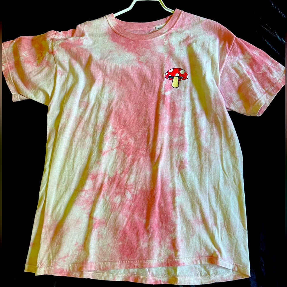 Tie Dye Pink and White Mush T-Shirt